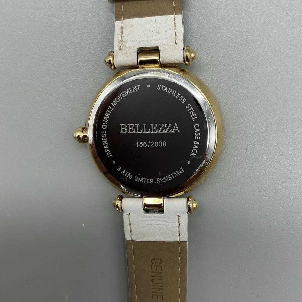 Bellezza Limited Edition Womens Watch 38mm Faux Coin Leather Band New Battery